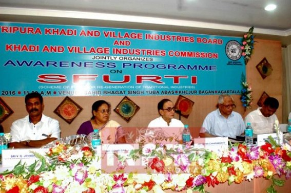 Amidst dying trends of Khadi in Tripura, Industries and commerce minister Tapan Chakraborty inaugurates awareness programme of traditional industries Amidst dying trends of Khadi in Tripura, Industries and commerce minister Tapan Chakraborty inaugurates awareness programme of traditional industries